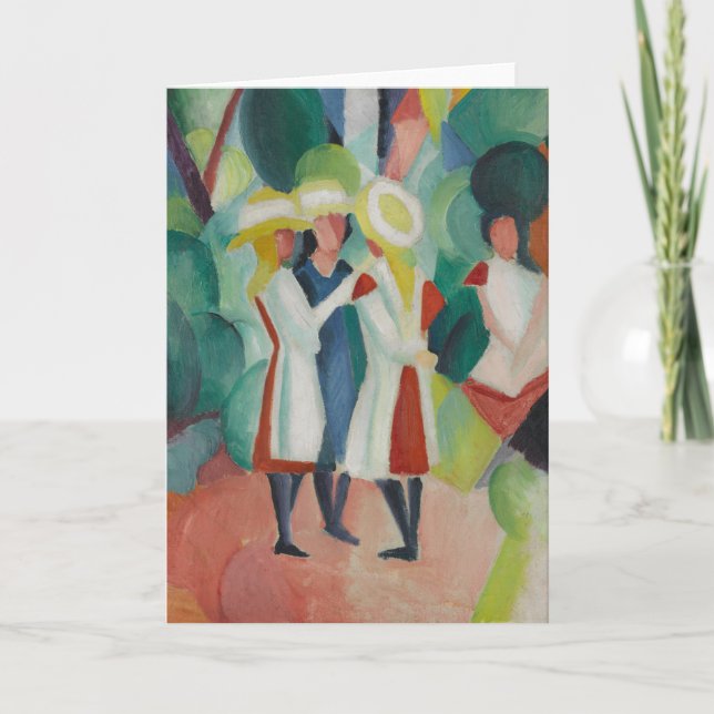 “Three Girls” Art greeting card (Front)