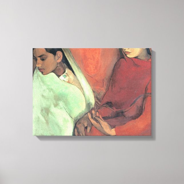 Three Girls By Amrita Sher Gil Canvas Print (Front)