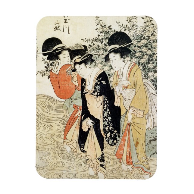 Three girls paddling in a river, from the 'Fashion Magnet (Vertical)
