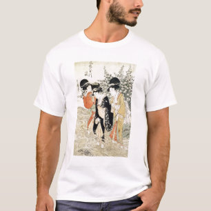 Three girls paddling in a river, from the 'Fashion T-Shirt