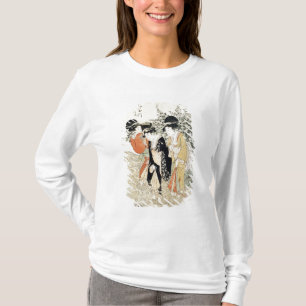 Three girls paddling in a river, from the 'Fashion T-Shirt