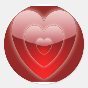 three-glass-hearts-background classic round sticker