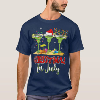 Three Glass Of Margarita Funny Drink Christmas in  T-Shirt