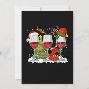 Three Glass Of Red Wine Funny Xmas Drinker Christm Save The Date