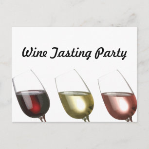 Three Glasses of Wine Custom invitation Postcard