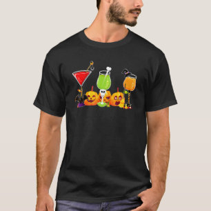 Three Glasses Of Wines Halloween Wine T-Shirt