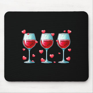 Three Gles Of Wine Valentines Day Couple Funny Dri Mouse Mat