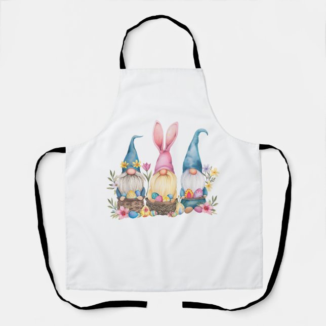 Three Gnome Easter Gnome Easter Egg T-Shirt Apron (Front)