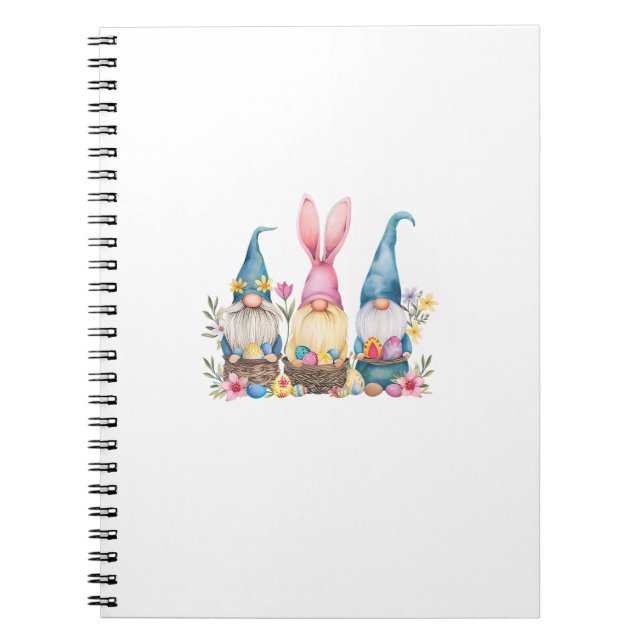 Three Gnome Easter Gnome Easter Egg T-Shirt Notebook (Front)