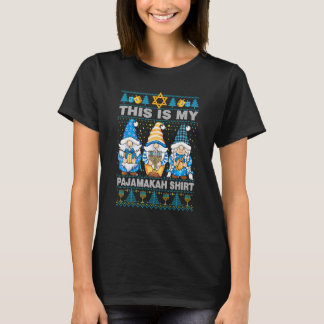 Three Gnome Hanukkah This Is My Pajamakah  Boys Gi T-Shirt