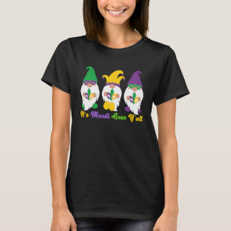 Three Gnome Mardi Gras Peace Love  Mardi Gras Carn T-Shirt