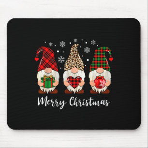 Three Gnome Shirt For Women Merry Christmas Buffal Mouse Mat