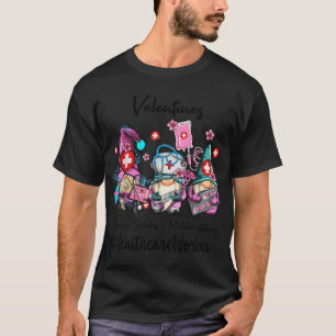 Three Gnome Valentines Coffee Scrubs Healthcare Wo T-Shirt