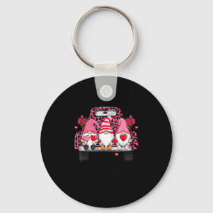 Three Gnomes And Leopard Truck Happy Valentine's D Key Ring