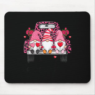 Three Gnomes And Leopard Truck Happy Valentine's D Mouse Mat