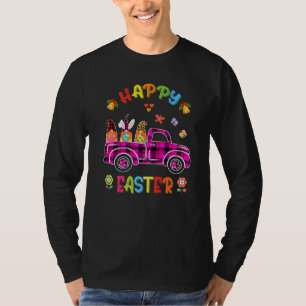 Three Gnomes Bunny Holding Egg Happy Easter Day Tr T-Shirt