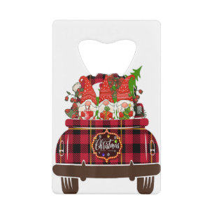 Three Gnomes Car Plaid Matching Family Merry Chris
