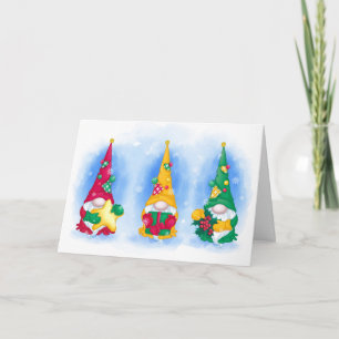 Three Gnomes Christmas Holiday Card
