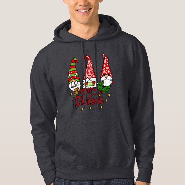 Three Gnomes Christmas  Hoodie (Front)