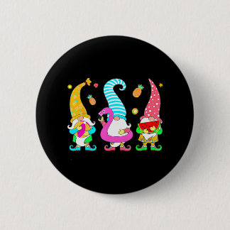 Three Gnomes Christmas In July Summer Funny 6 Cm Round Badge