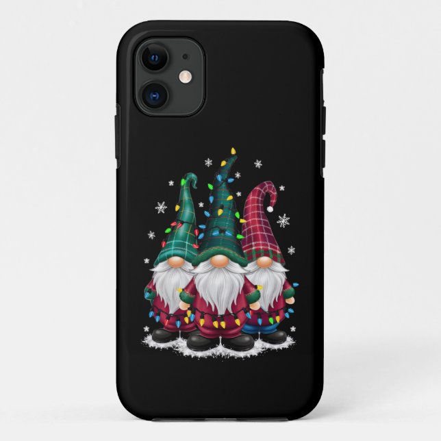 Three Gnomes Christmas Lights Xmas Holiday Case-Mate iPhone Case (Back)