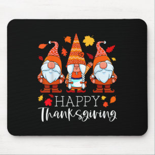 Three Gnomes Happy Thanksgiving Gnomes Fall Gnome  Mouse Mat