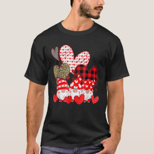 Three Gnomes Holding Hearts Valentines Day  For He T-Shirt
