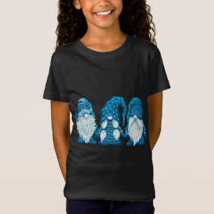 Three gnomes in blue costume Christmas - Hanging W T-Shirt