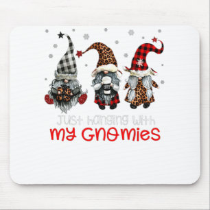 Three Gnomes In Red Christmas Just Hanging With My Mouse Mat