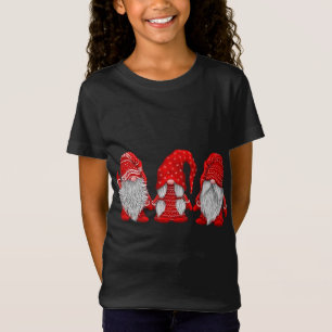 Three gnomes in red costume Christmas - Hanging Wi T-Shirt