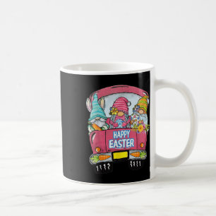 Three Gnomes In Truck Bunny Egg Happy Easter Day Coffee Mug