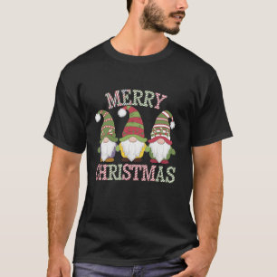 Three Gnomes Matching Family Merry Christmas Tree T-Shirt
