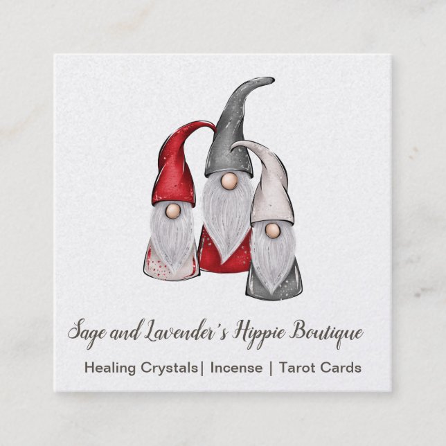 Three Gnomes Square Business Card (Front)