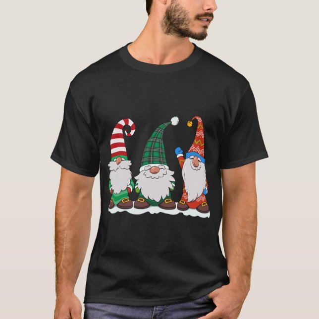Three Gnomes Winter Matching Family Gnome Christma T-Shirt (Front)