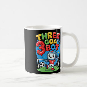 Three Goal Bot Soccer Lover 3th Birthday Coffee Mug