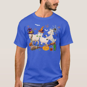 Three Goats Halloween Mummy Witch Scary Pumpkins F T-Shirt