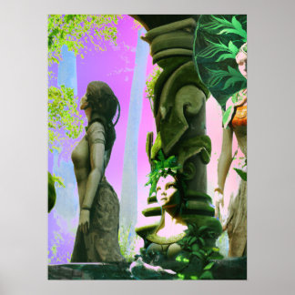 Three Goddesses of the Forest Poster
