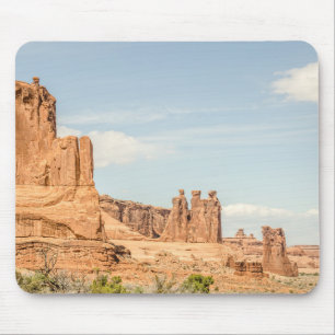 Three Gossips, Sheep Rock in Arches National Park Mouse Mat