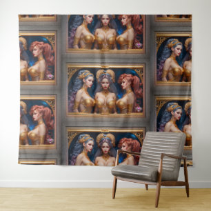 Three Graces Of Greek Mythology by Xzendor7 Tapestry