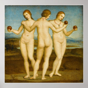 Three Graces Raphael Sanzio Poster