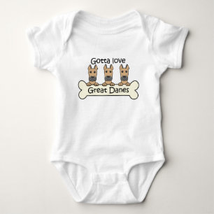 Three Great Danes Baby Bodysuit