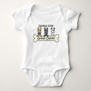 Three Great Danes Baby Bodysuit