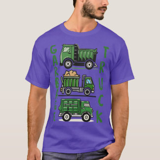 Three Green Garbage Truck T-Shirt