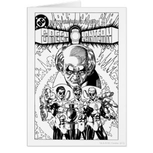 Three Green Lanterns Comic Cover, Black and White