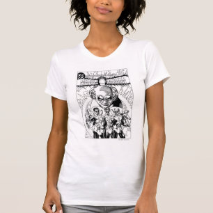 Three Green Lanterns Comic Cover, Black and White T-Shirt