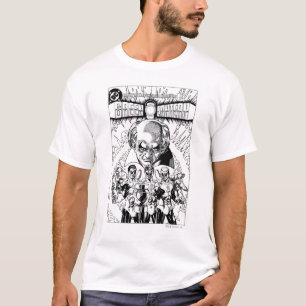 Three Green Lanterns Comic Cover, Black and White T-Shirt