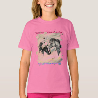 Three Grey Horses w/dot edge T-Shirt
