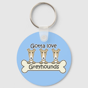 Three Greyhounds Key Ring