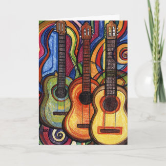 Three Guitars Card