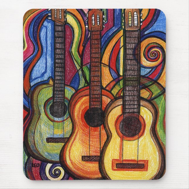 Three Guitars Mouse Mat (Front)